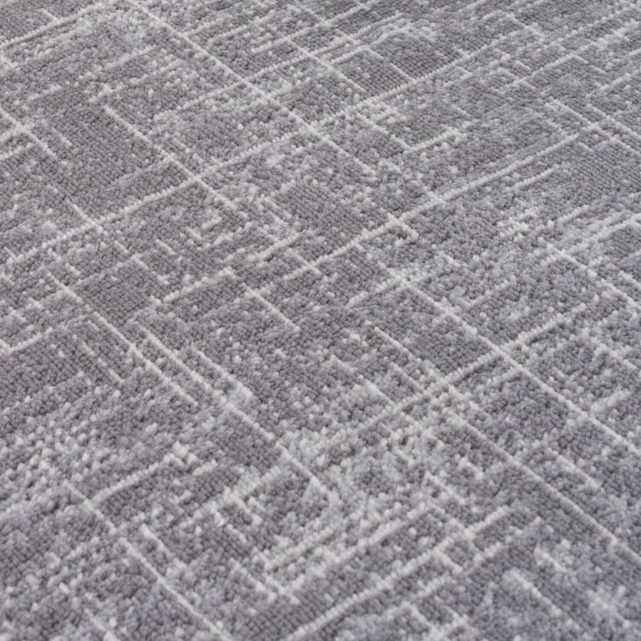 Rustic Grey Scandi Design Rug, hypoallergenic, eco-friendly, soft pile rug.