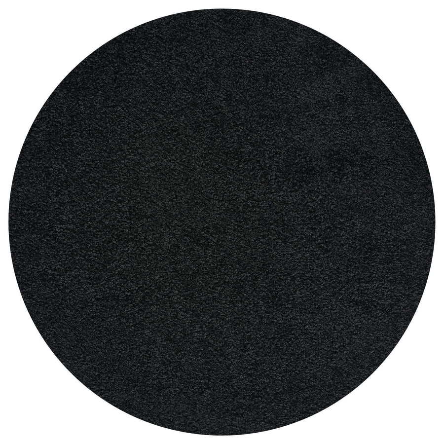 The Rugs Area Rug - Modern Luxury Shaggy Rug Solid Black