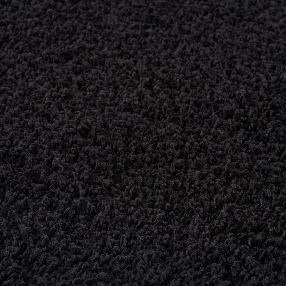 The Rugs Area Rug - Modern Luxury Shaggy Rug Solid Black