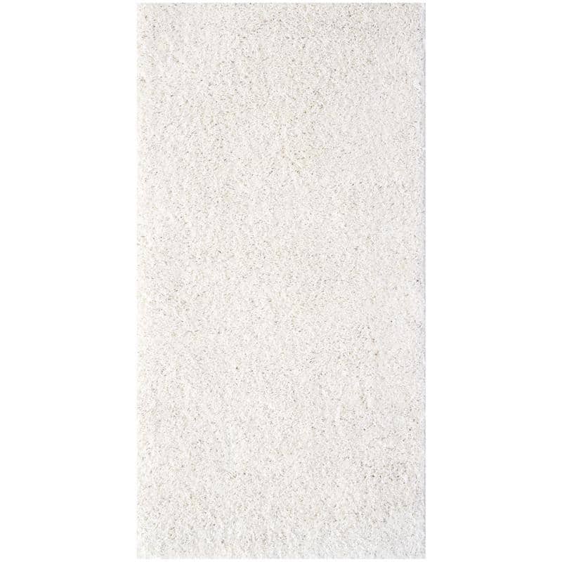 The Rugs Area Rug - Modern Luxury Shaggy Rug Solid White