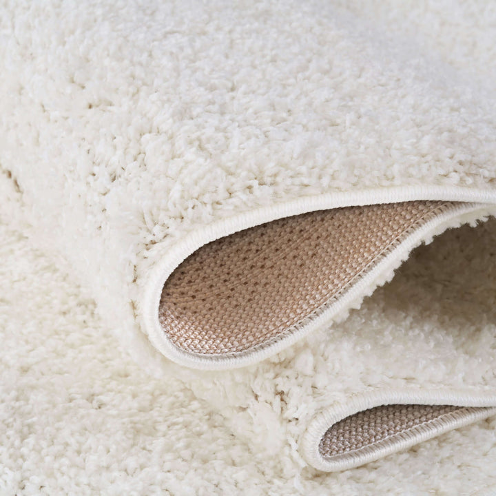 The Rugs Area Rug - Modern Luxury Shaggy Rug Solid White