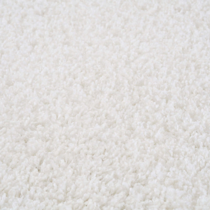 The Rugs Area Rug - Modern Luxury Shaggy Rug Solid White