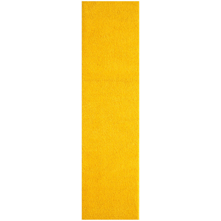 Premium Shaggy Rug Plain Yellow Rectangle Shape | The Rugs
