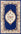 Decorative rug with floral pattern and ornate border on a blue background