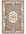 Decorative rug with floral pattern and border on a plain background