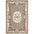 Decorative rug with floral pattern and border on a plain background