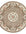 Round rug with floral pattern on a white background