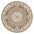 Round rug with floral pattern on a white background