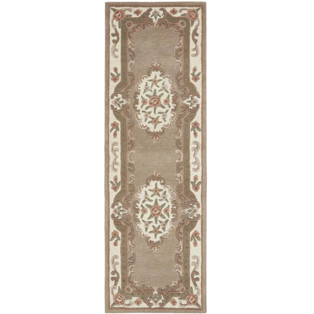 Decorative rug with intricate patterns on a white background