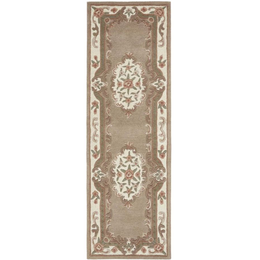 Decorative rug with intricate patterns on a white background