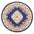 Decorative round rug with floral patterns on a white background