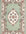 Decorative rug with floral patterns on a light green background
