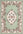 Decorative rug with floral patterns on a light green background