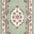 Decorative rug with floral patterns on a light green background