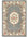 Decorative rug with floral patterns on a gray background