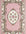 Decorative rug with floral patterns on a pink background