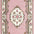 Decorative rug with floral patterns on a pink background