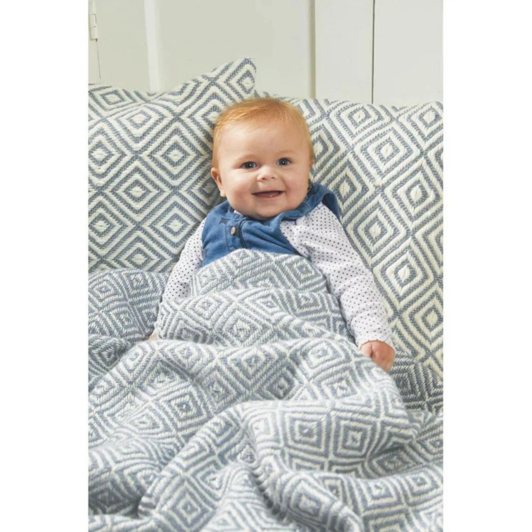 Diamond Design Woven Throw | Luxurious Wool Rug | The Rugs