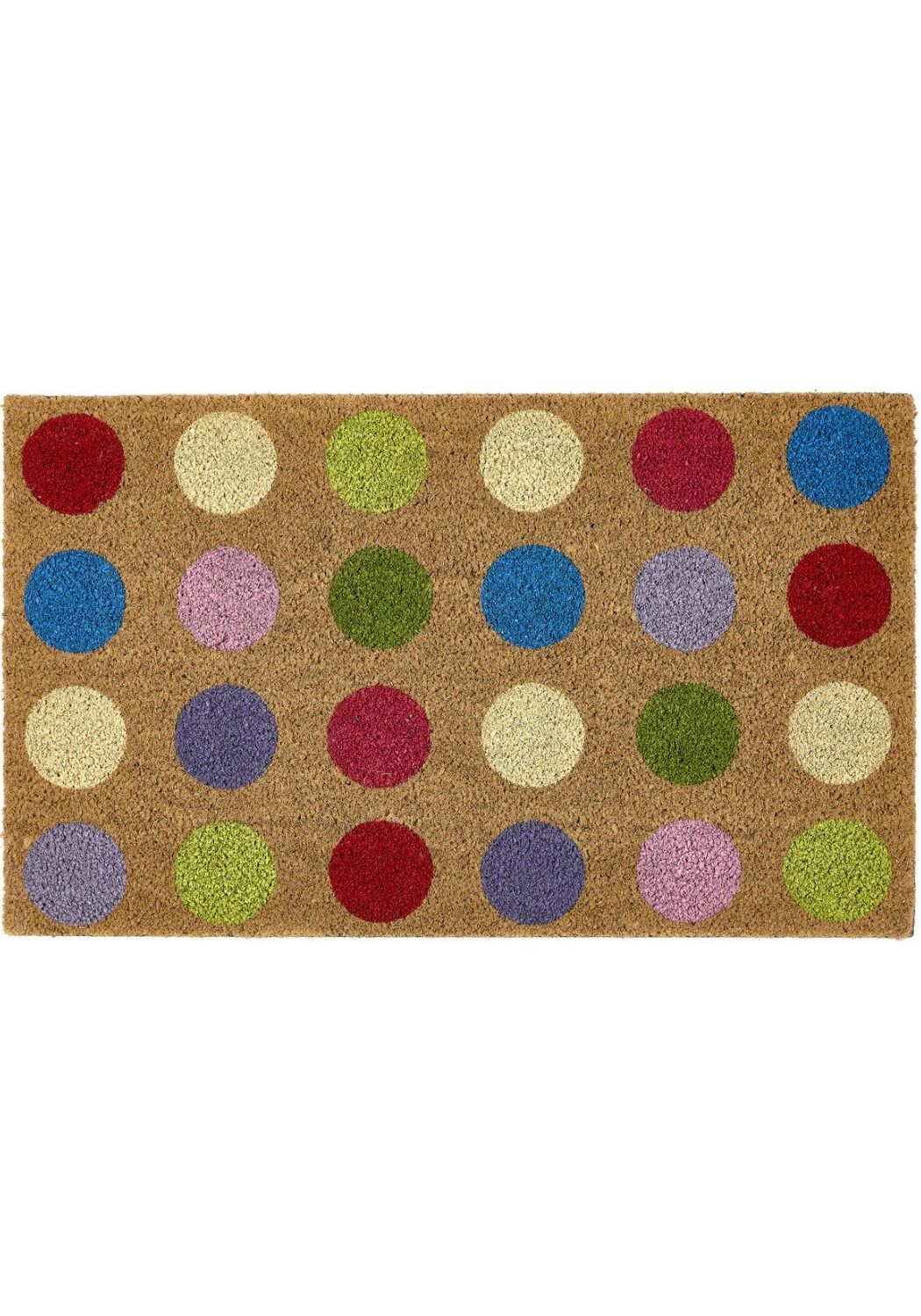 The Rugs Quality Colourful Natural Coir Doormat - 45x75cm