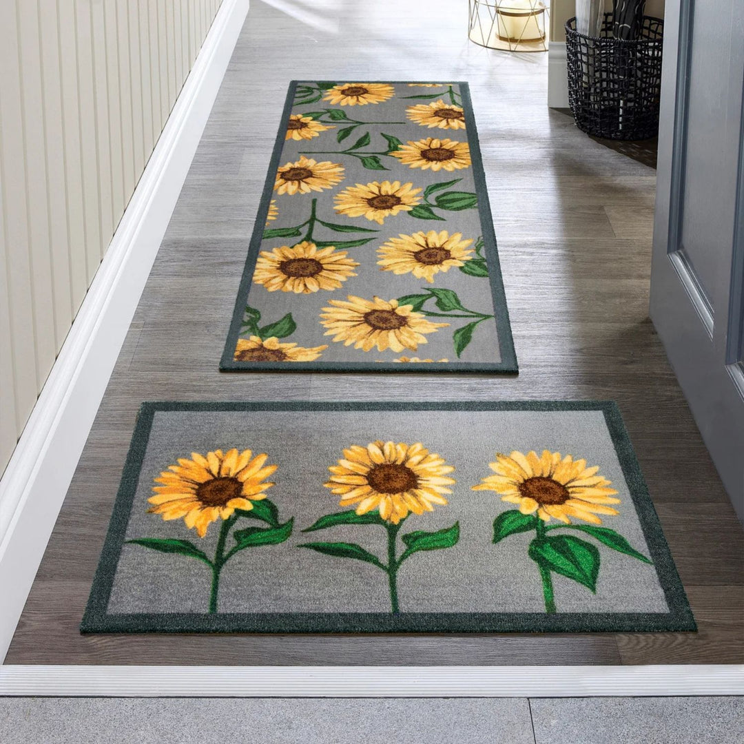 Washable Sunflowers Themed Mat