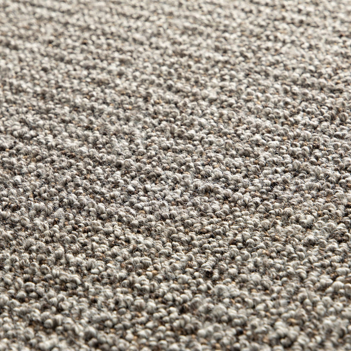 Dune Boucle taupe textured rug, close-up of the 10mm pile | The Rugs