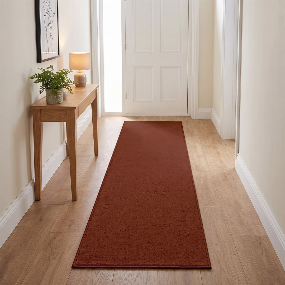 Washmellow terra washable runner in a hallway | The Rugs