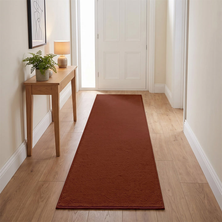 Washmellow terra washable runner in a hallway | The Rugs