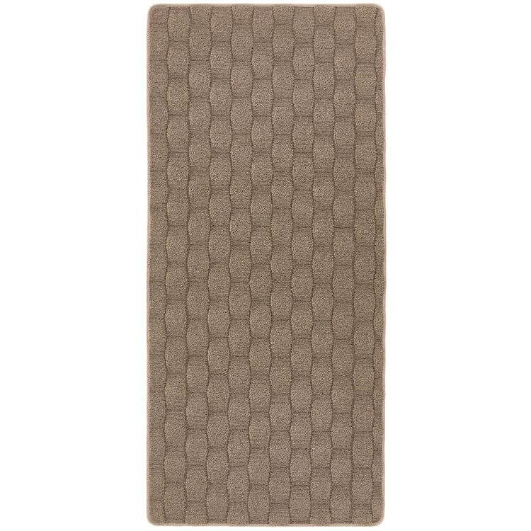 textured cream geometric mat 