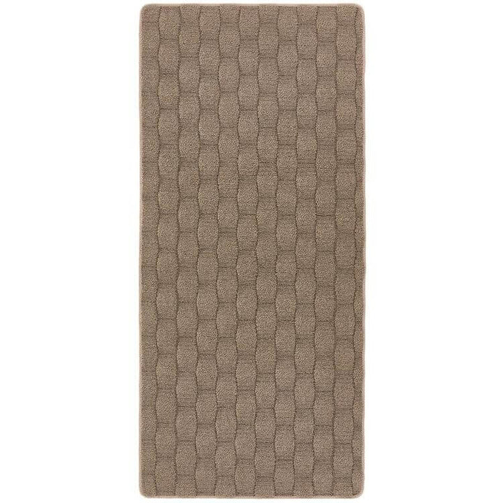 textured cream geometric mat 