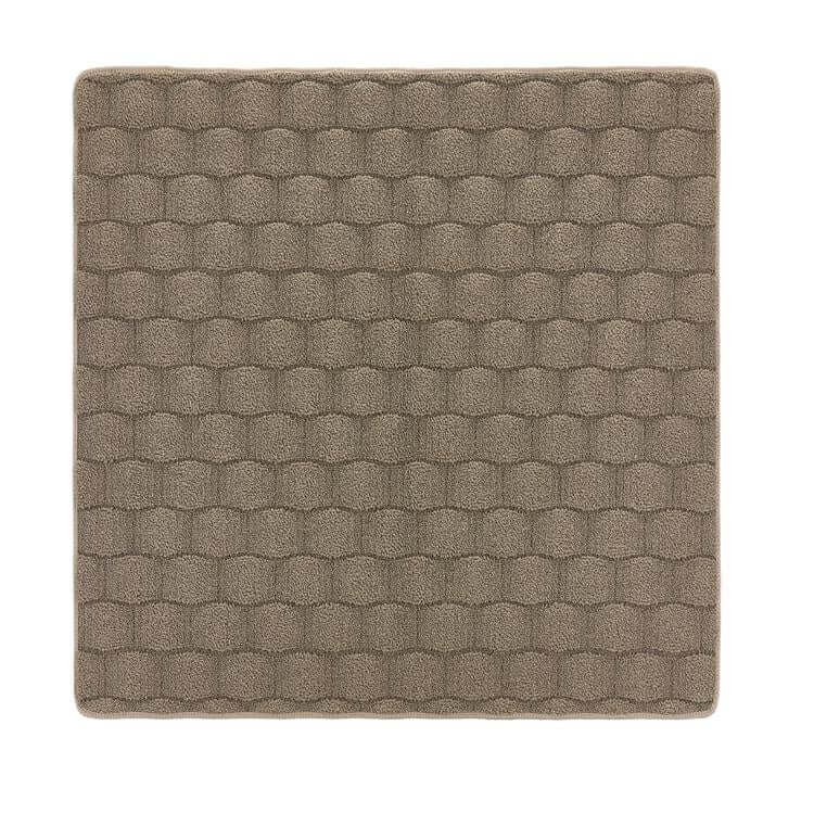 textured cream geometric mat 