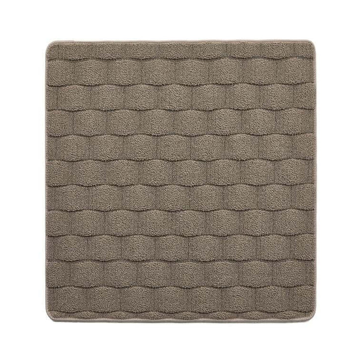 textured cream geometric mat 