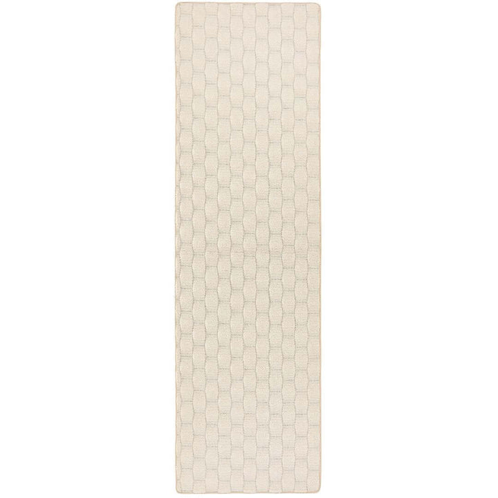 textured cream geometric mat 