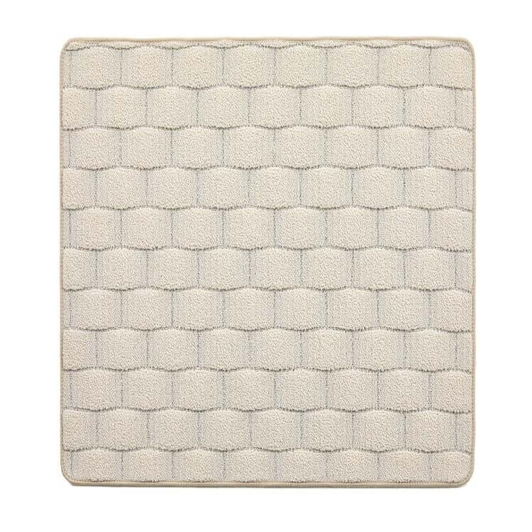 textured cream geometric mat 