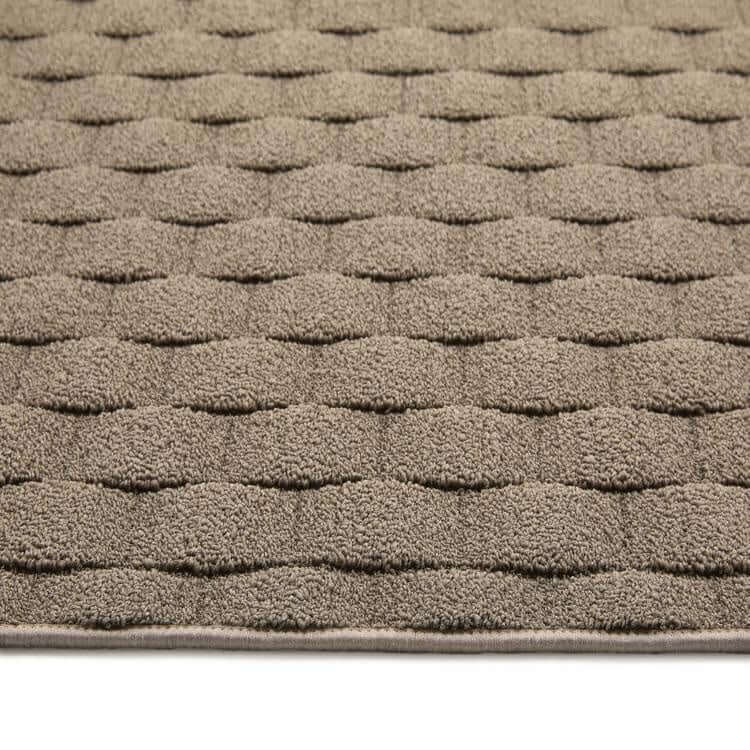 textured cream geometric mat 