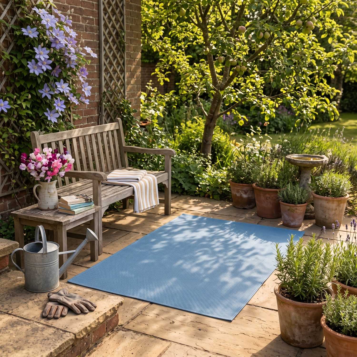 Urban Outdoor Rug Blue | Geometric Design | The Rugs