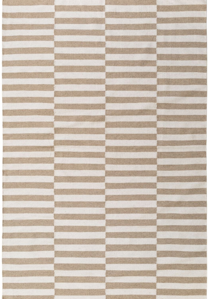 Vika Beige colour wool rug, textured pile, reversible rug, eco-friendly, hand-made rug.