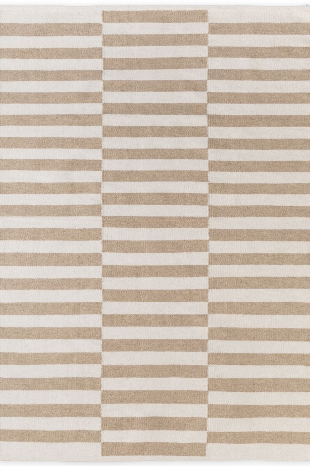 Vika Beige colour wool rug, textured pile, reversible rug, eco-friendly, hand-made rug.