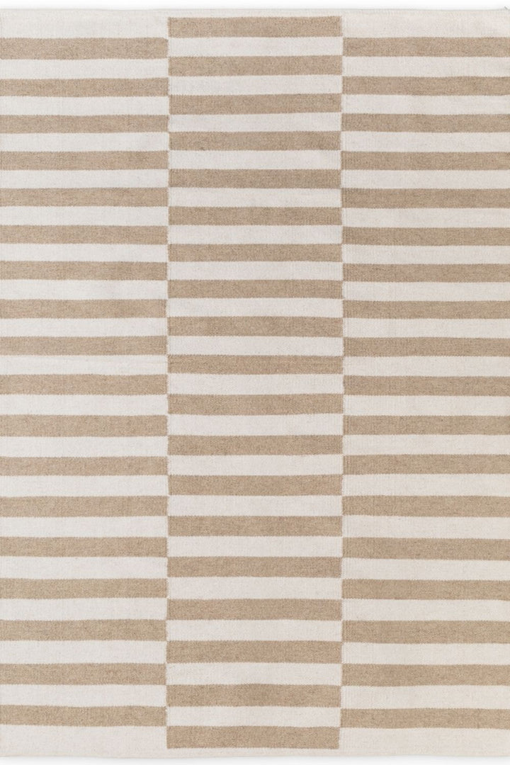 Vika Beige colour wool rug, textured pile, reversible rug, eco-friendly, hand-made rug.