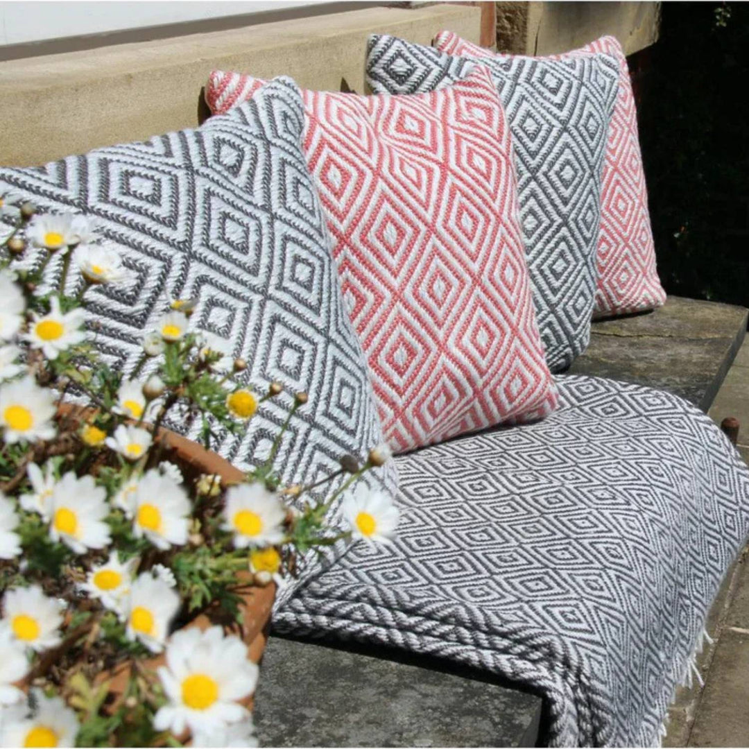 Diamond Design Woven Throw | Luxurious Wool Rug | The Rugs