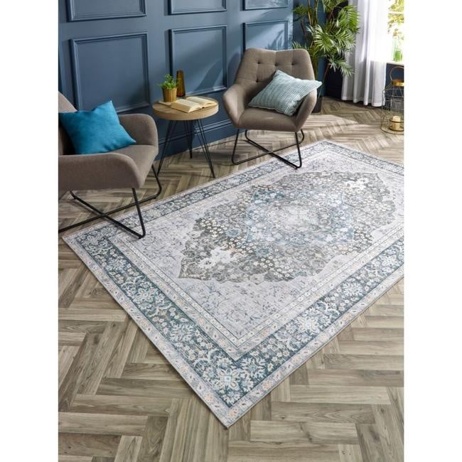 Washable Medallion Rug