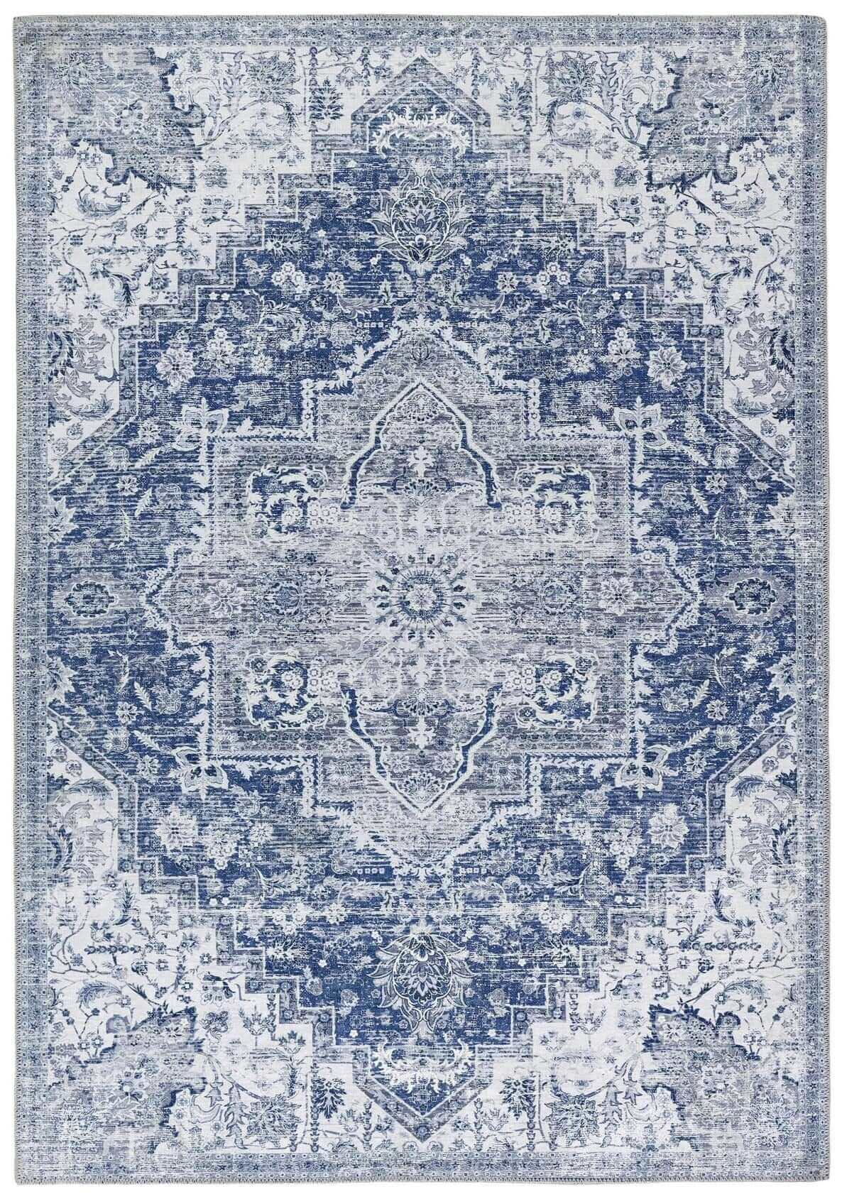 The Rugs Washable Garda Blue Rug | Practical Home Decor