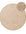 Round beige rug with a textured circular mat on a white background