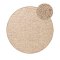 Wolly Tufted Wool-Look Beige Rug