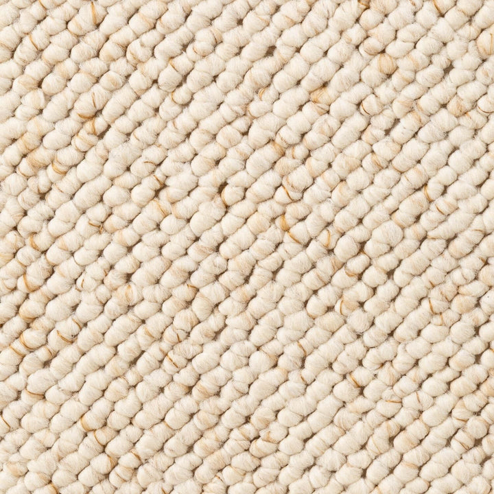 Close-up of a textured beige carpet