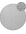 Round gray rug with a textured circular detail on a white background
