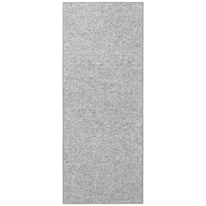 Rectangular gray rug on a white background