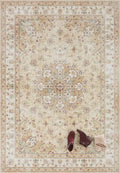 Nain Oriental-Optic Golden Yellow Rug – Vintage Medallion