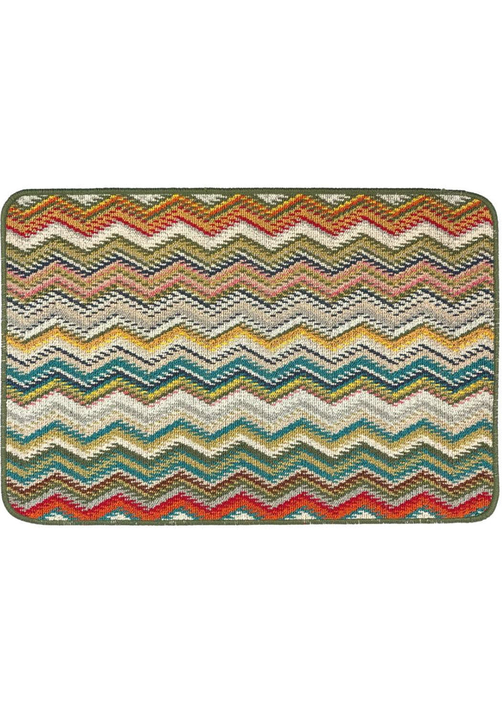 Candy Multi Green Patterned Mat