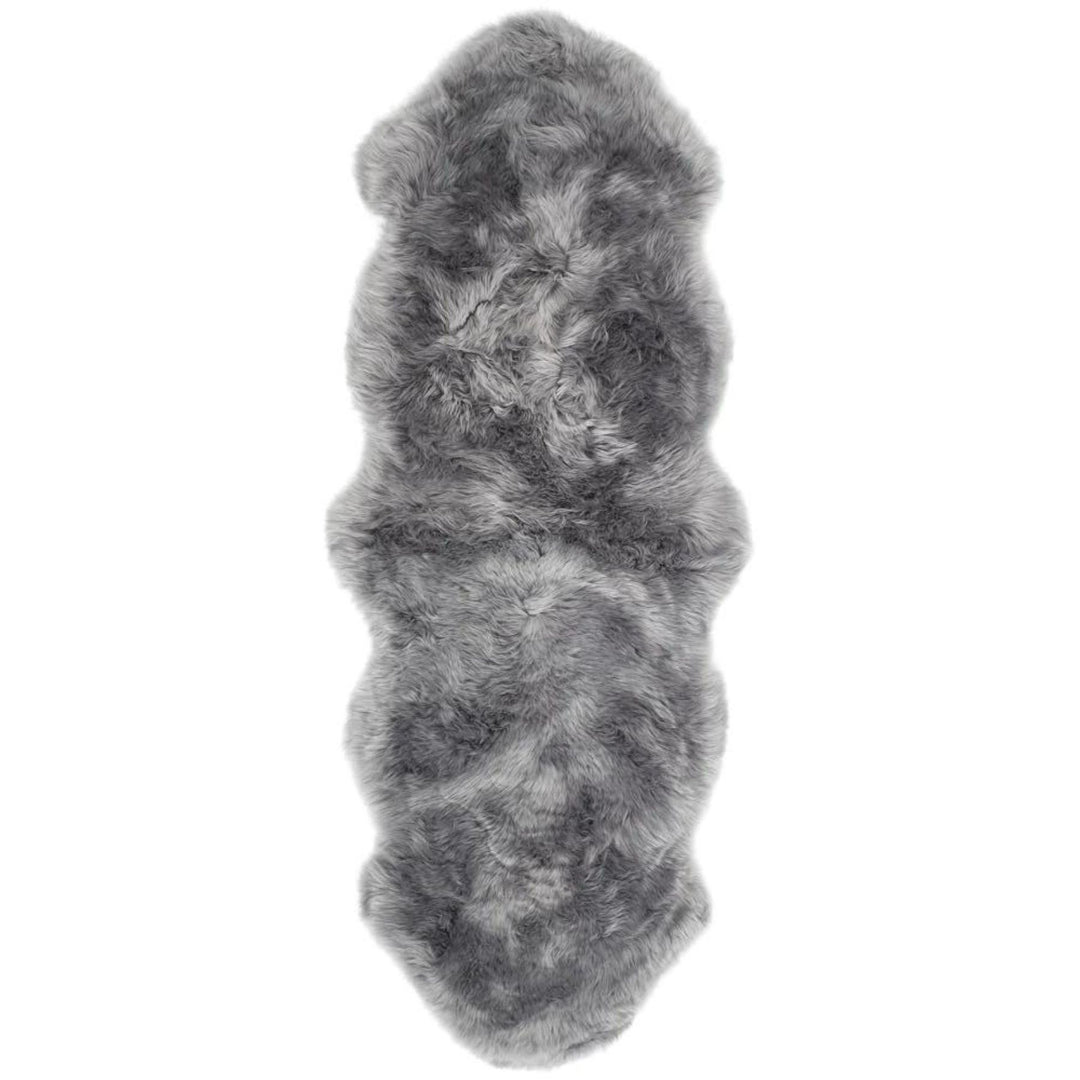 Genuine Grey Sheepskin Faux Fur Rug