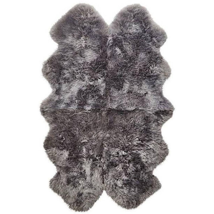 Genuine Grey Sheepskin Faux Fur Rug